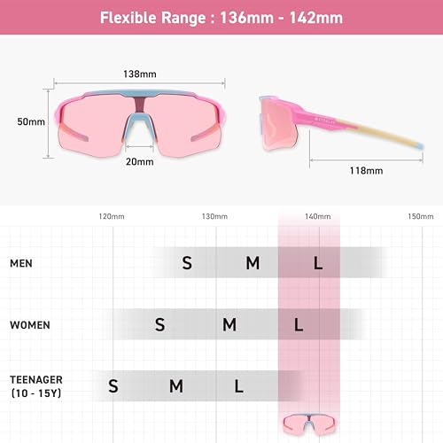EYEGLAD MOTIONVIEW Sports Sunglasses Outdoor HD High Contrast UV400 Running Baseball Softball Sports Eco-friendly