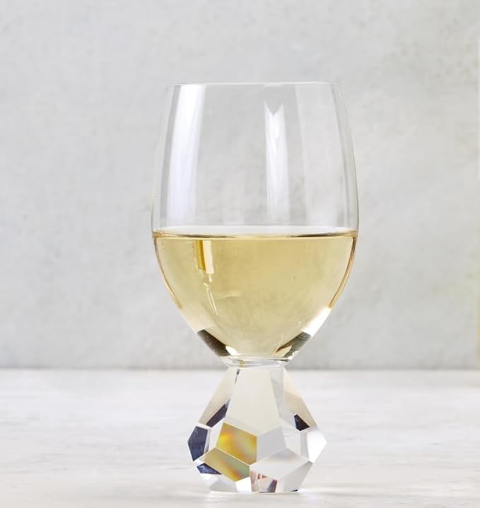 Z Gallerie Dioptre Wine Stemware with Without Handle Glass Series, Prism Bottom Sets