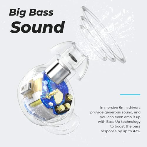 Tribit Wireless Earbuds, 110H Playtime Bluetooth 5.3 IPX8 Waterproof Touch Control True Wireless Bluetooth Earbuds with Mi...