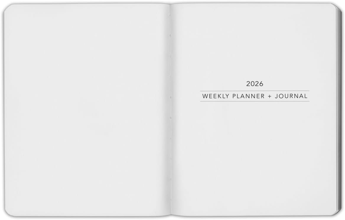 Harbor Weekly Journal Notebook Planner 2025-2026 - Lined, Durable Faux Leather, Softcover, 176 Quality Pages, For Men and Women, For Writing, Work & Travel, Cambridge Red - 9x7"
