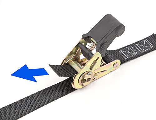 PowerTye MFG - Endless Ratchet Straps - 1in x 7ft No Hooks, Premium Tie Down Straps for Motorcycle, Kayak, Truck & Trailer...