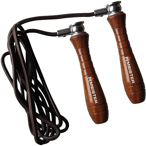 Meister MMA Pro Swivel Weighted Adjustable Speed Rope - Premium Leather