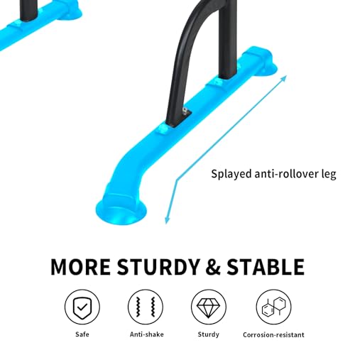 LSKSSNG Adjustable Height Dip Bar Station, Heavy Duty Dip Station for Home Gym,Multi-function Dip Station Pull Up Bar Full...
