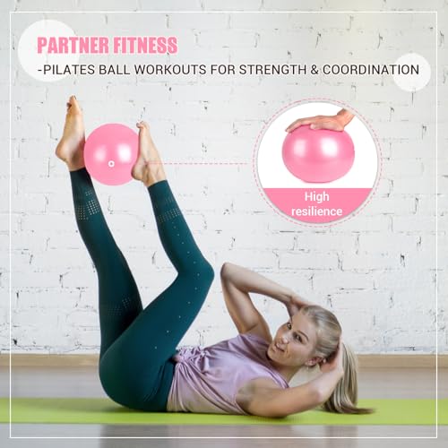 JHMFDDSB Pilates Ring Set, Pilates Essentials Kit with Pilates Ring and Ball, 3 Resistance Bands, Portable Bag & Training ...