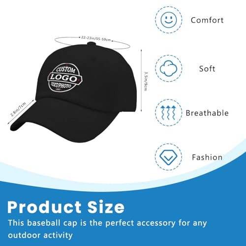 Custom Hat Bulk Designs Your Own Customized Hats Add Logo Or Photo Unisex Baseball Trucker Hat A-Black