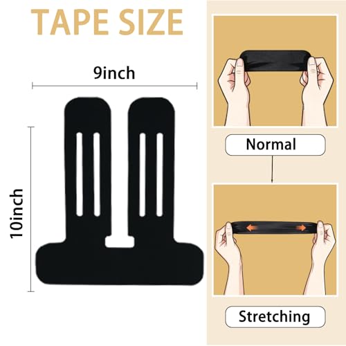 IEADEN Precut Kinesiology Tape for Knees, 10 Pcs, Upgraded, Knee Support & Stability, Knee Pain Relief Athletic Tape - Wat...