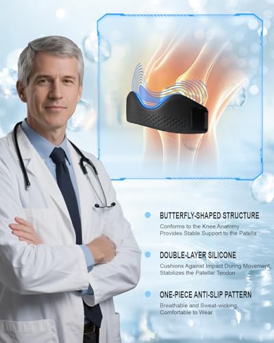AZYYT Knee Brace for Men & Women 2 Pack — Effective Pain Relief & Patella Support for Running, Exercise & Recovery, Silico...