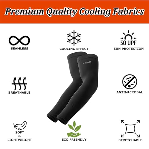YQXCC 6 Pairs Arm Sleeves for Men Women | UPF 50 Cooling UV Sun Protection | Sports Compression Sleeves
