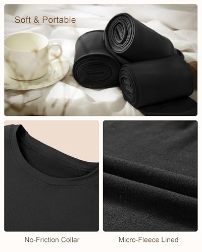 Roadbox Thermal Underwear Sets for Women, Long Johns Fleece Lined Top & Bottom, Warm Skiing Base Layer Cold Weather Winter