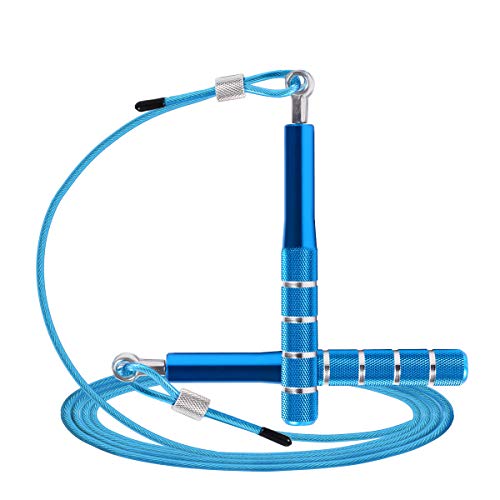 Jump Rope, Wastou Speed Jumping Rope for Training Fitness Exercise, Adjustable Adults Workout Skipping Rope for Men, Wome...