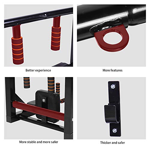 NEWAN Pull Up Bar Wall Mounted Chin Up Bar Multi-Grip Full Body Strength Training Workout Dip Bar,Power Tower Set Support ...