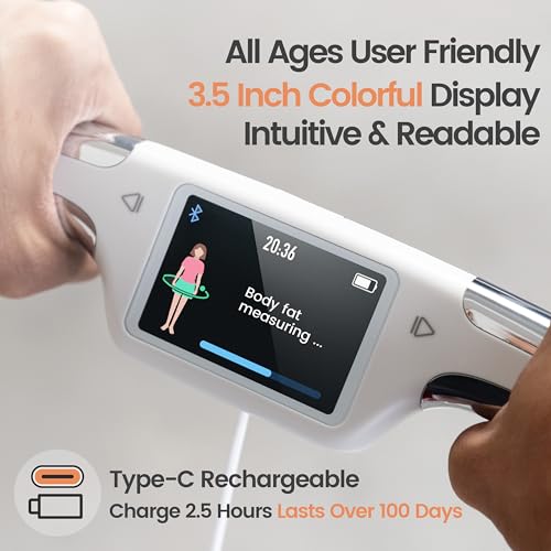 Wonder Core FitSpec - Smart Scale with AI Analysis, 55 Metrics Body Composition for Body Fat, BMI, Muscle Mass, 8 Electrod...