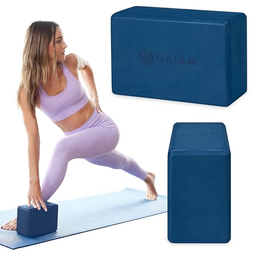 Gaiam Yoga Block - Supportive Latex-Free Eva Foam - Soft Non-Slip Surface with Beveled Edges for Yoga, Pilates, Meditation...