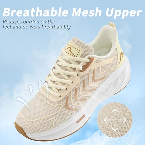 HARENCE Womens Sneakers Tennis Shoes: Comfortable Breathable Non Slip Casual Athletic Walking Shoes for Gym Workout