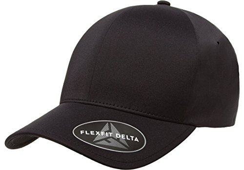 Flexfit Men's Delta Seamless Baseball Cap, Black, Large-X-Large