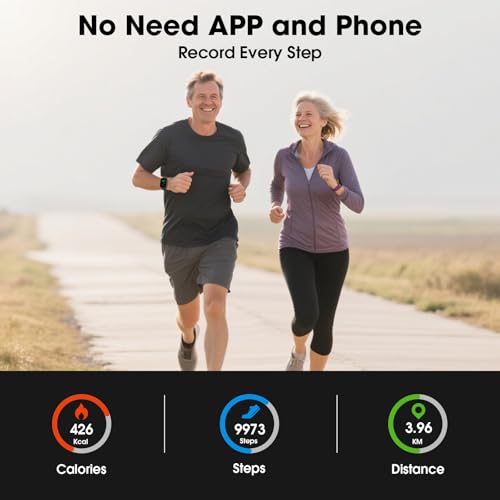 Kummel Smart Watch for Men Women, No App/Phone Required, Fitness Tracker with Pedometer, Bluetooth Call (Answer/Make Cal...