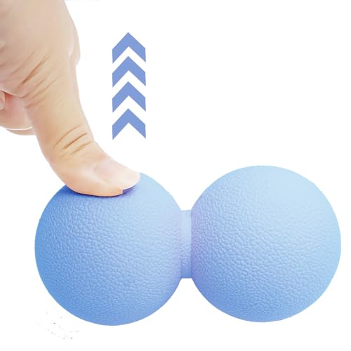 Xensamy Double Lacrosse & Micro-Elastic Peanut Massage Ball - Myofascial Release Tool for Muscle, Back, Foot, and Physical...