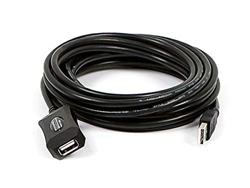Monoprice USB 2.0 Male to Female Active Extension/Repeater Cable - Use with PlayStation, Xbox, Kinenct, Oculus VR, Card Re...