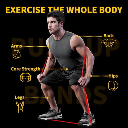 KANGFITER Resistance Bands for Working Out, Pull Up Bands for Men Women, Thick Heavy Resistance Band Set with Door Anchor,...