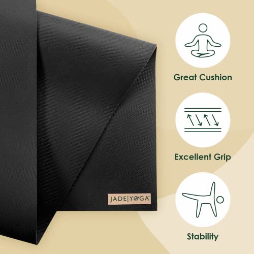 JadeYoga Harmony Yoga Mat - Durable & Thick Gym Fitness Mat, Non-Slip Natural Rubber Yoga Mat - Home Exercise & Stretching...