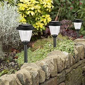 Voona Solar Outdoor Pathway Lights, Matt Black Stainless Steel, 8-Pack, Led For Garden, Landscape, Yard, Driveway