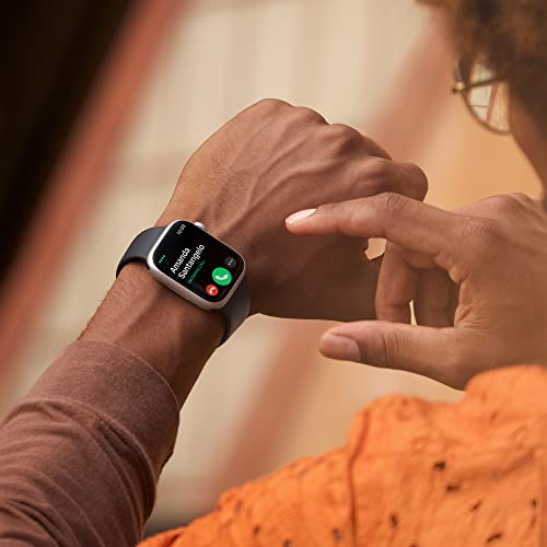 Apple Watch Series 8 [GPS 41mm] Smart Watch w/Midnight Aluminum Case with Midnight Sport Band - S/M. Fitness Tracker, Bloo...