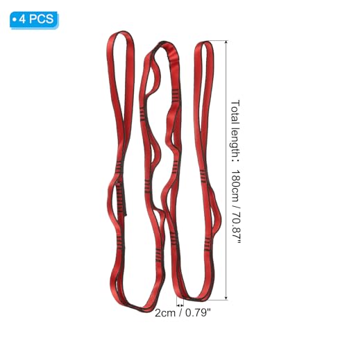 PATIKIL Daisy Chain Straps, Strong Climbing Strap Adjustable Nylon Chain Sling with Loops for Aerial Yoga Hammock Swing