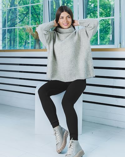 NexiEpoch Fleece Lined Leggings Women - High Waisted Winter Yoga Pants Tummy Control Soft Thermal Warm for Hiking Workout