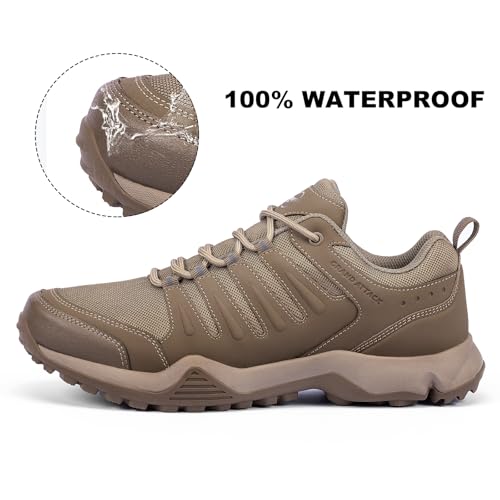 Grand Attack Men's Waterproof Hiking Shoes Lightweight Approach Trekking Comfortable Backpacking Boots Non Slip Work Shoes...