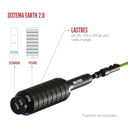 Velites Weighted Jump Rope for Crosstraining, Boxing, MMA & Fitness Earth 2.0. | Maximize your workout | Aluminum Skipping...