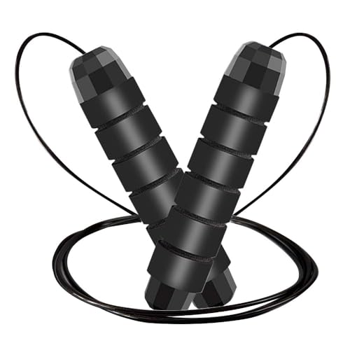 Jump Rope, Adjustable Jump Ropes for Fitness for Women Men and Kids Tangle-Free Rapid Speed Jumping Rope Cable with Ball B...