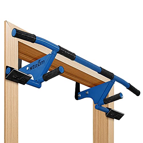 STOZM MultiEx Chin Up Bar – Doorway Chin Up Bar with Multiple Color Options, Push Up Capability, TPE-Protected Grip Positi...