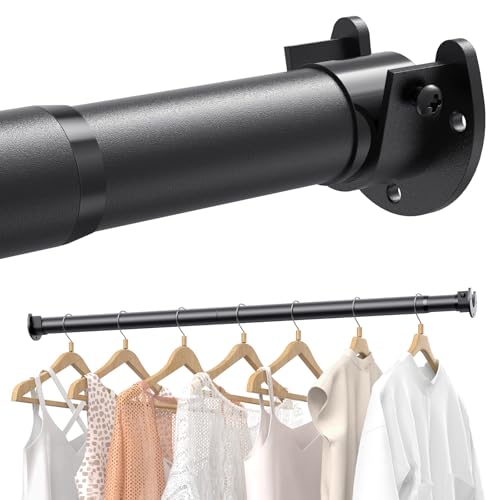 Supforce Closet Rods for Hanging Clothes, 17 to 84 Inches Stepless Adjustable Metal Closet Rod, 1.3 Inches Heavy Duty Clot...