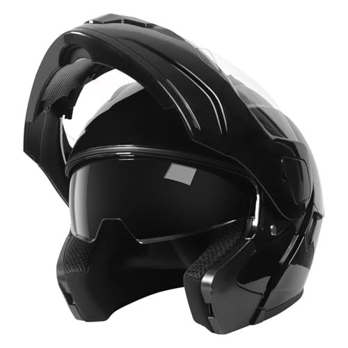 SPARK Adult Modular Motorcycle Helmet Dot Certified Flip-Up Dual Visor Full Face Helmets for Men & Women Moto ATV UTV Snow...