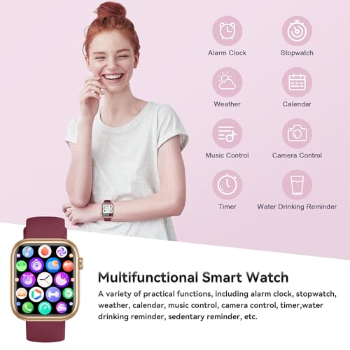 Smart Watch for Men Women(Answer/Make Call), 1.83" Fitness Watch with Heart Rate/Blood Pressure/Blood Oxygen, Pedometer, S...