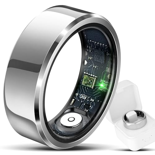 Hugrow Smart Ring for Men & Women, Fitness Tracker with Sleep/Step/Heart Rate/Calorie Counter, IP68 Waterproof Wearable Ri...