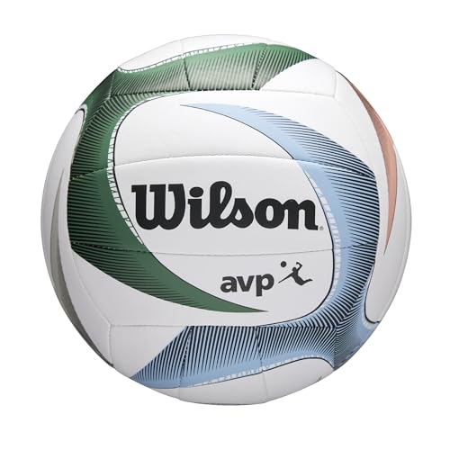 Wilson AVP PXL Volleyball - Official Size, White/Blue/Green