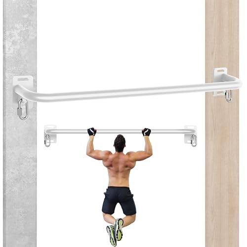 36" Heavy Duty Pull Up Bar Wall/Joist Mounted, 600 LB Capacity, Multi-Grip Bar for Garage & basement rafter Use - All-in-O...