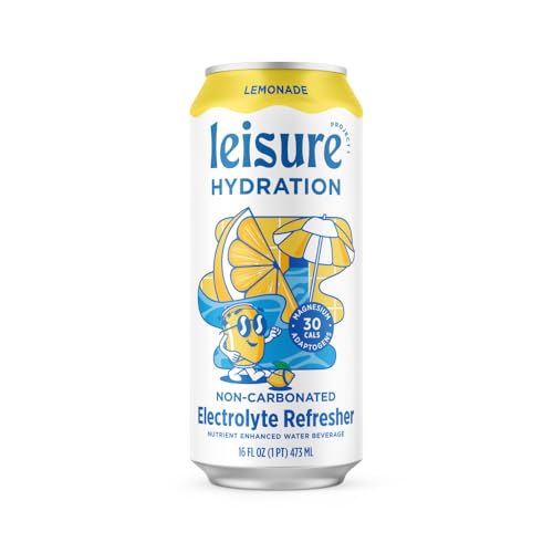 Leisure Hydration Non-Carbonated Electrolyte Refresher, Lemonade Flavor - Low Sugar Nutrient Enhanced Water Beverage - Get...