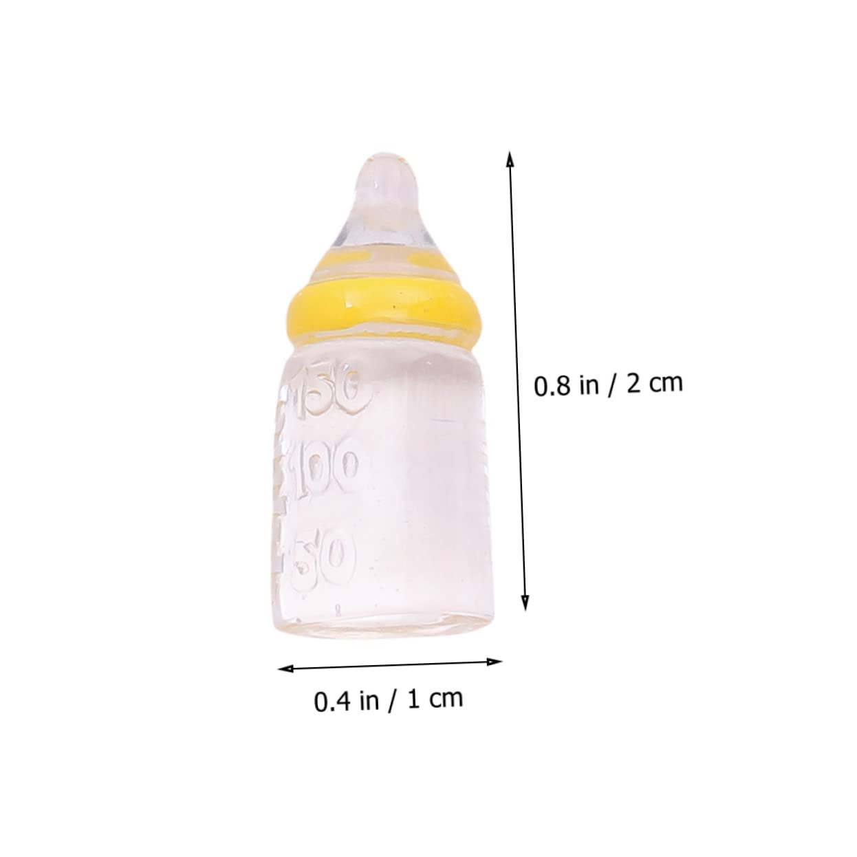 Kisangel 30pcs Miniature Baby Bottles Mini Baby Bottles Plastic s Model Micro Doll s for Shower Games