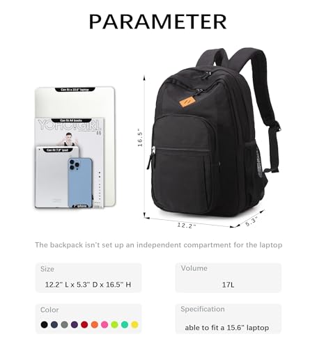 abshoo Classical Basic Travel Backpack For School Water Resistant Bookbag | For School, For School