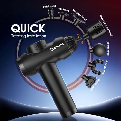AERLANG Massage Gun with Heat and Cold,Deep Tissue Massage Gun, Back and Neck Massager for Pain Relief,Muscle Percussion M...