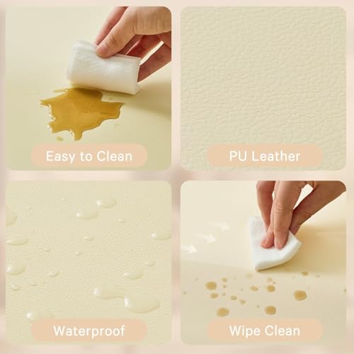 ILPEOD Waterproof Baby Play Mat for Floor 1.3"Thick Memory Foam 50*50 Cushion Playpen Playmat Tummy Time Crawling Mat Nurs...