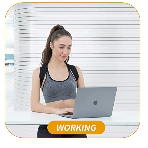 HLOES Posture Corrector for Women and Men,Adjustable Upper Back Brace, Breathable Back Support straightener, Providing Pai...