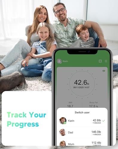 Arboleaf Smart Scale with BMI, Body Fat, Muscle Mass, Digital Bathroom Scale for Body Weight, 14 Body Composition Metrics,...