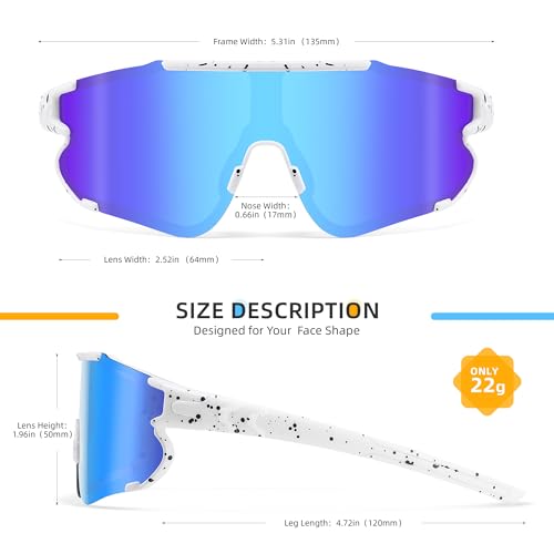 Kegrimi Kids Baseball Polarized Sunglasses: Sports Sunglasses for Boys Girls 3-12 Youth Sun Glasses for Cycling Running