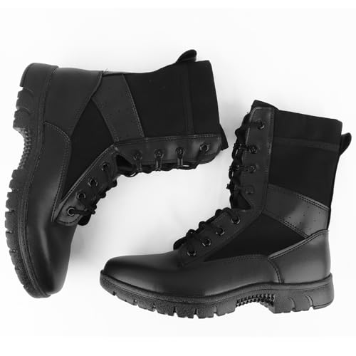LUDEY Tactical Boots for Men Anti-Slip Comfortable Breathable Military Duty Combat Police Women’s Boots for Outdoor Trekki...