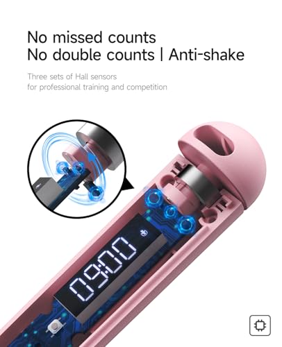 ACHDOFITS Smart Jump Rope with Counter - Adjustable High Speed Skipping Rope for Adults, LED Display with 4 Modes, Calorie...