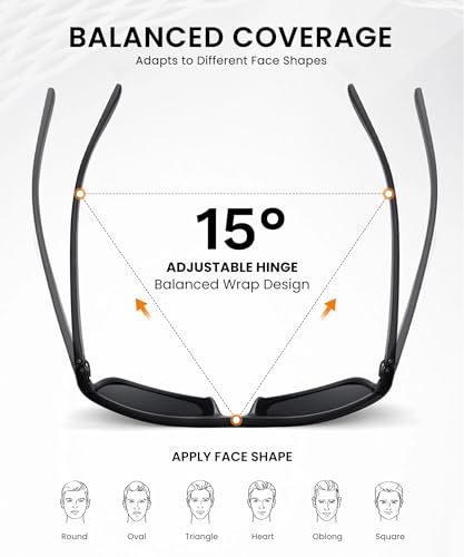 CIFOYA Sunglasses-Men Polarized Mens Sunglasses: Classic Women Sun Glasses UV Protection for Fishing Driving Golf