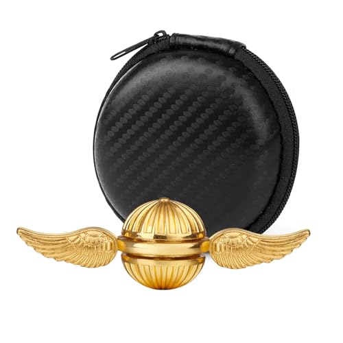 Umnodobn Gold Fidget Spinner Magic Orb Anxiety Toys Stress Relief Reducer Spin Fidgets Hand Bearing Tri Spinner Finger Spi...